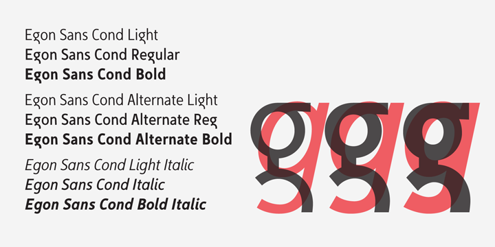 Przykład czcionki Egon Sans Condensed Bold Italic